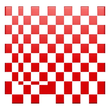 red and white squares sticker
