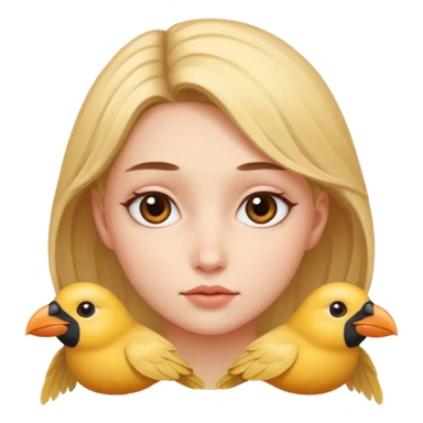 bird face type girl sticker