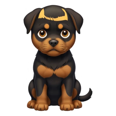 Perrita rottweiler flaca molesta sticker