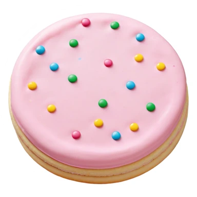 Light pink buttercream sugar cookies with sprinkles  sticker