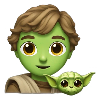 luke with yoda sticker