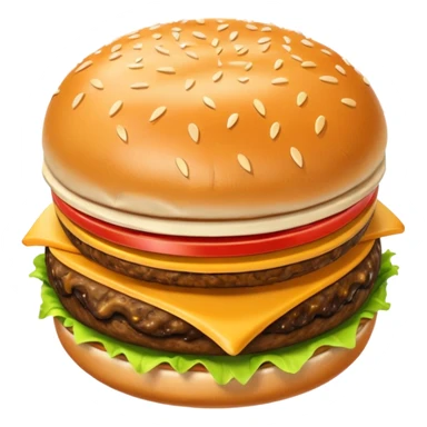 i want a Cheeseburger and Fries with a angle to 15–20° gentle bird’s-eye angle sticker