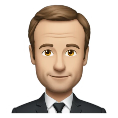 Macron qui embrasse élongation musk sticker