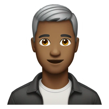 male portrait with short hair sticker