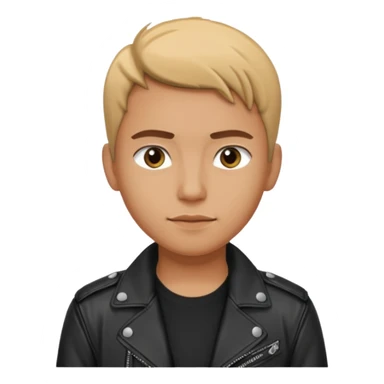 Black leather jacket with black shirt  sticker