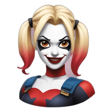 Harley quinn face sticker