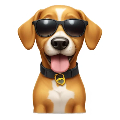 Dog wearing sun glasses sticker