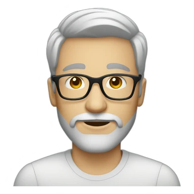 a guy wearing glasses and looking cool with medium white skin tone and a bit of beard sticker