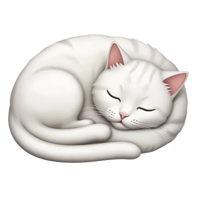 Cat sleep white sticker