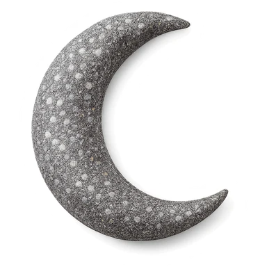 glittery crescent moon object, shiny sticker
