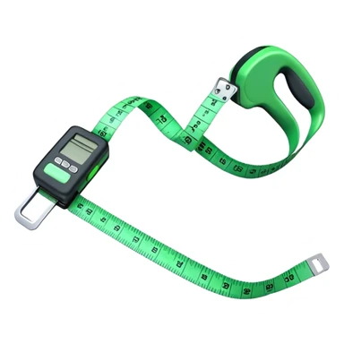 green measuring tape  sticker