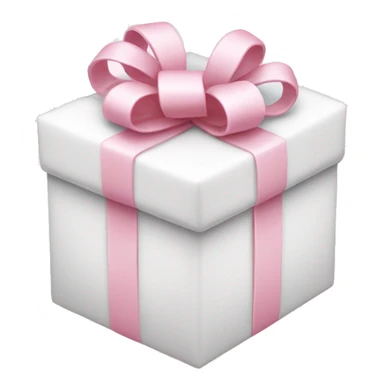 Light pink and white present sticker