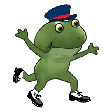 Dancing toe nail sticker