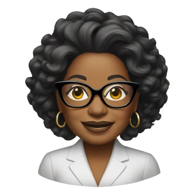 oprah winfrey with glasses sticker