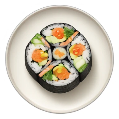 Gimbap in a plate  sticker