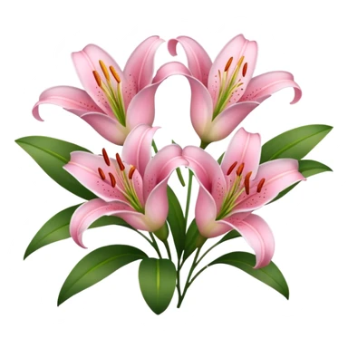 Lilies flower pink sticker