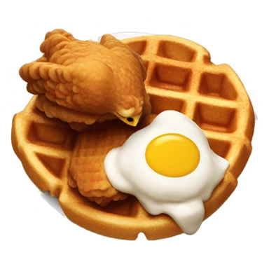 Chicken and waffles sticker