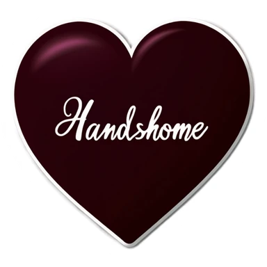 The words My handsome in a heart sticker