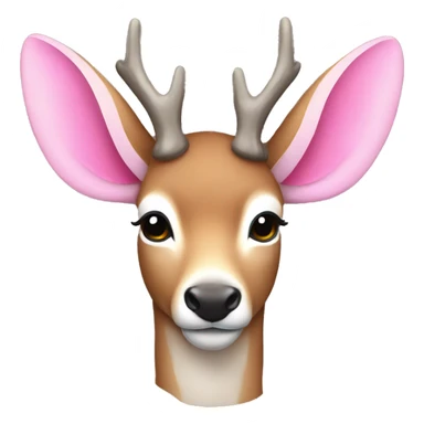 a deer with pink wings sticker