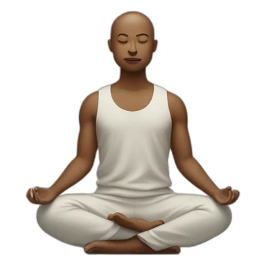 Person meditating sticker