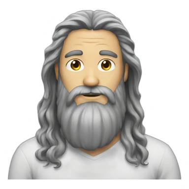man long hair and long beard beard sticker