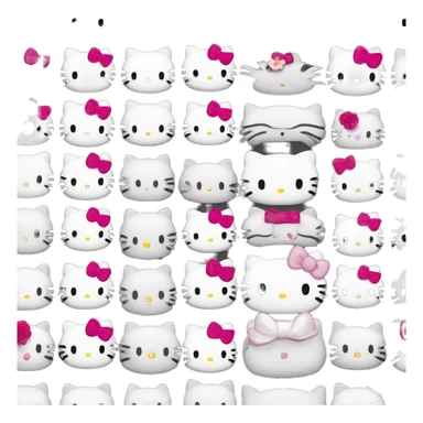 hello kitty face only accurate features sticker