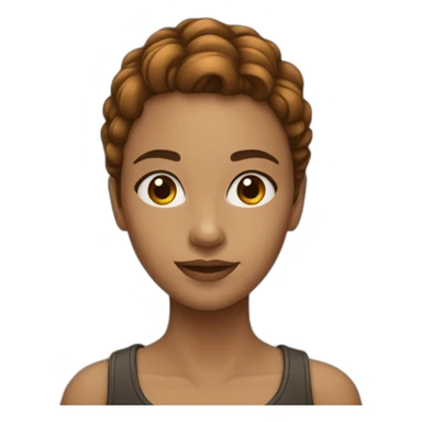 Ado fille cheveux chatain sticker