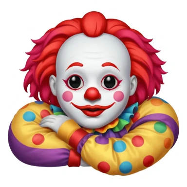 clown sleeping sticker