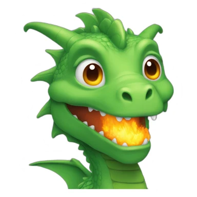 Very silly dragon flame kiss sticker