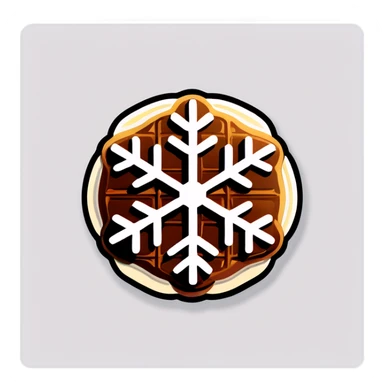 waffle with snowflake design  sticker