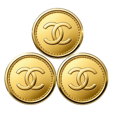 3 chanel coins sticker