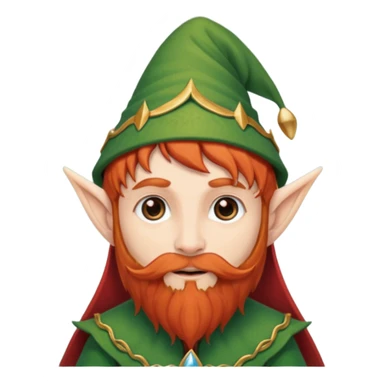 long red bearded elf sticker