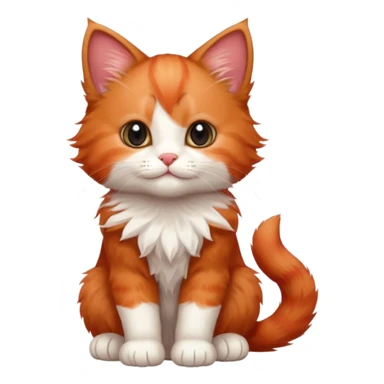 a sitting red kitten sticker
