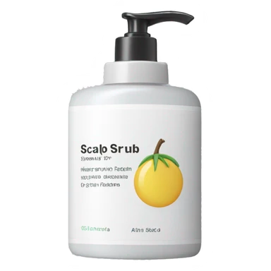 bottle of scalp scrub with label sticker