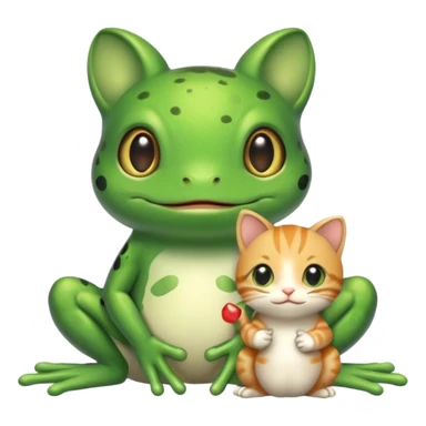 make me a good luck frog and kitten sticker