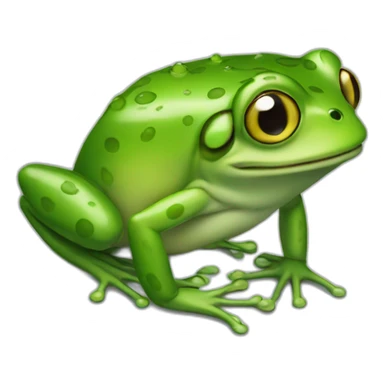 frog with nails sticker