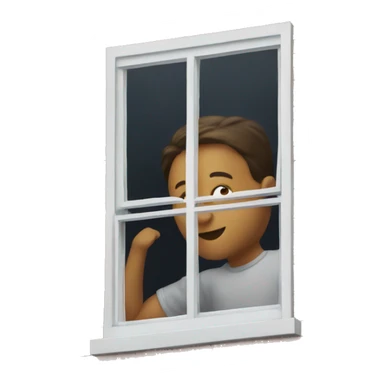 My friend stuck in a window  sticker