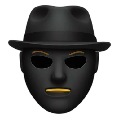 Gangster black mask sticker