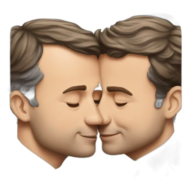 Emmanuel macron kissing Gerald Darmanin sticker