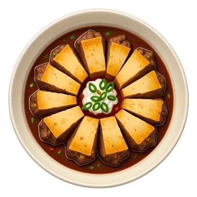 a bowl of beef rendang from above sticker