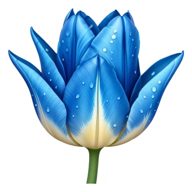 Light blue dark blue hombre Star speckled tulip sticker