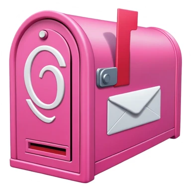 pink mailbox sticker
