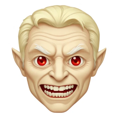 blonde old vampire man sticker