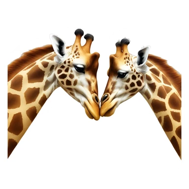 Two giraffes having a swinging neck fight sticker