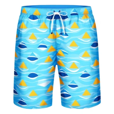 swim trunks style bermuda shorts and separate sunglasses together in one composition sticker