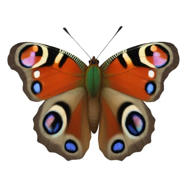 peacock butterfly sticker