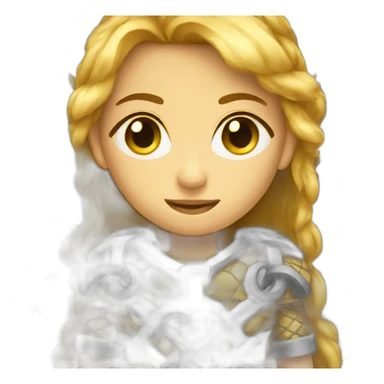 golden female chainmail sticker