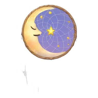 Sparkly moon-and-stars-galaxy-dreamcatcher sticker