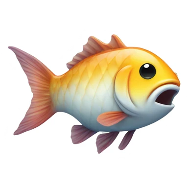 Fish in a fish pole sticker