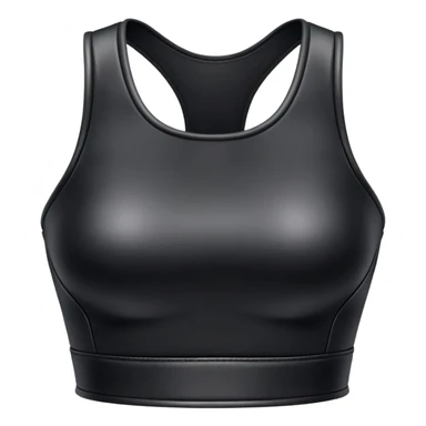 super realistic isolated black leather crop top sticker
